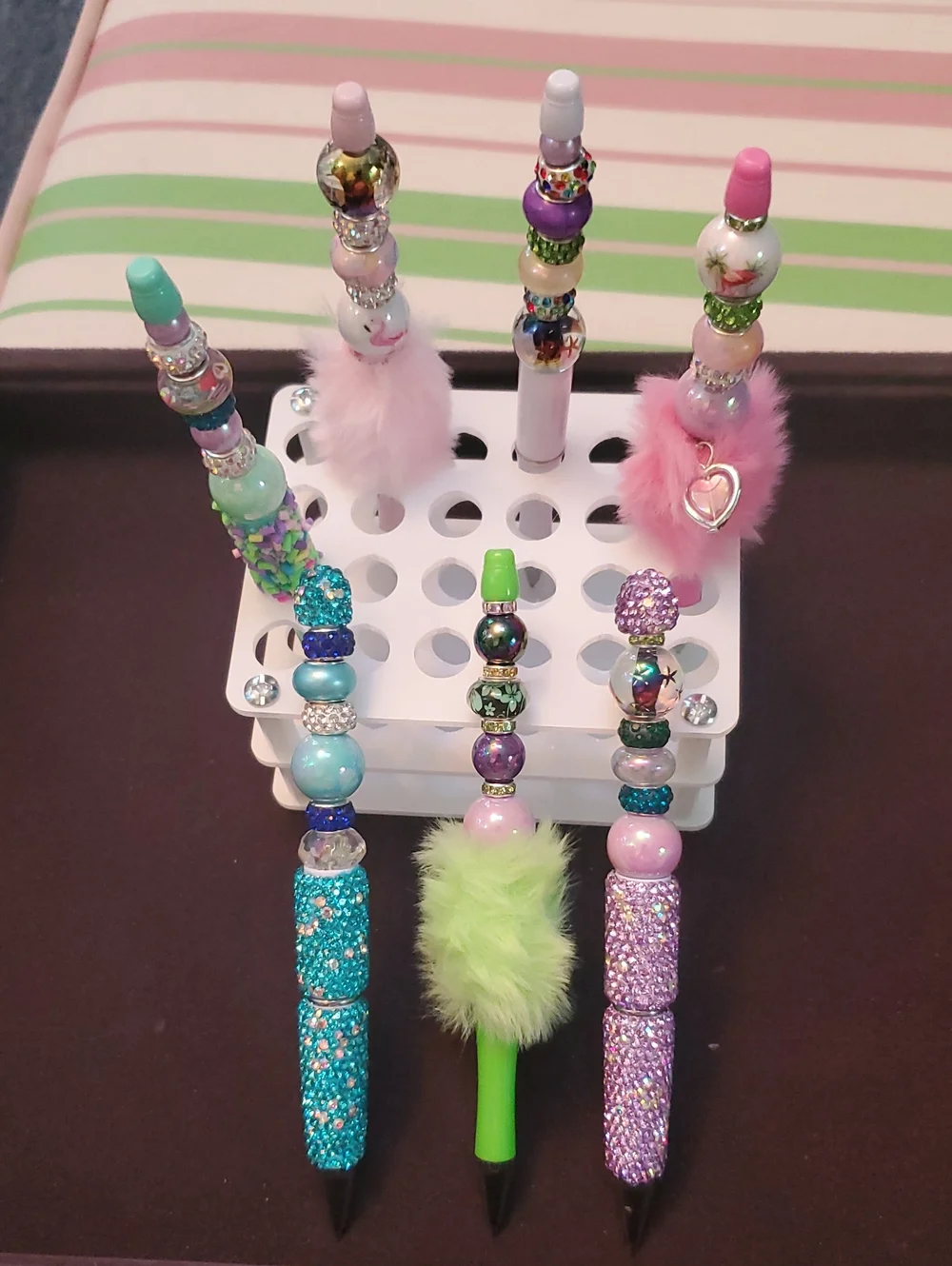 Cute Beaded Pom-Pom Pen Set - Pink, REASONABLE OFFER ACCEPTED